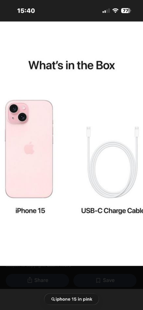 IPhone 15 in pink 