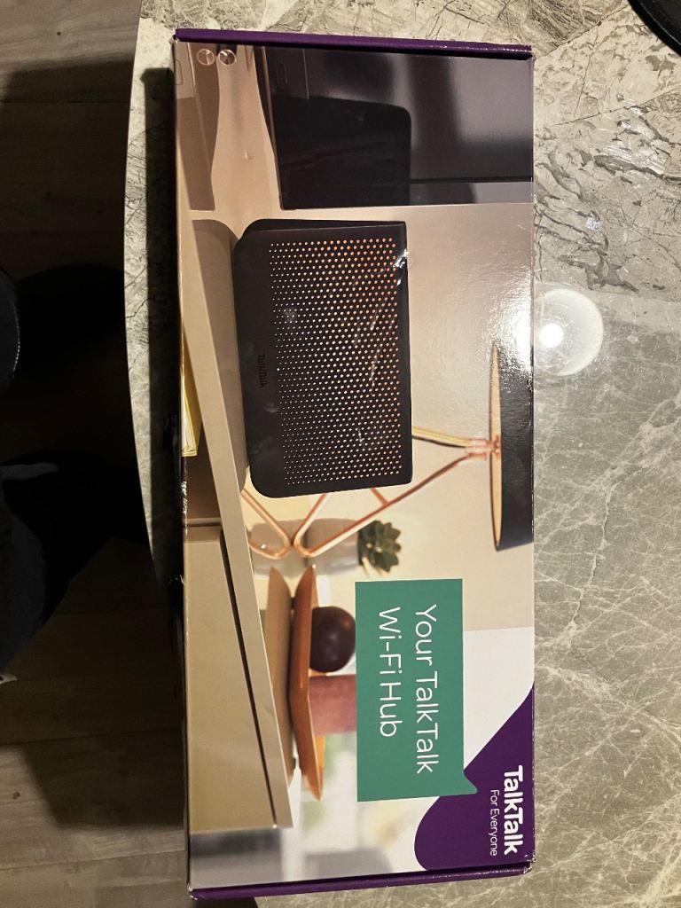 Wi-fi hub talk talk brand new can deliver for a small charge