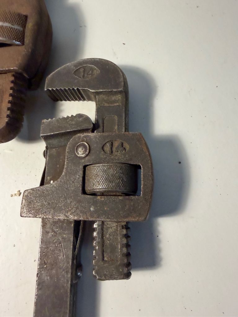 Pair of Vintage Pipe Wrenches – Red and Grey, Fair Condition | in Bury ...