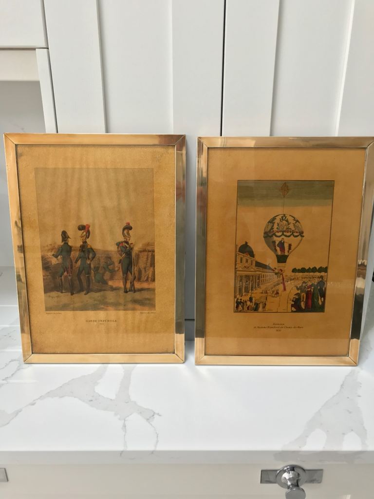 Vintage solid brass framed Prints