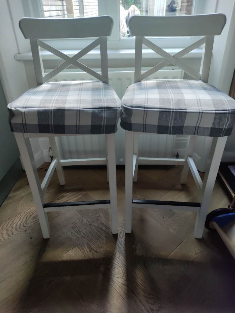 Confortable stools, IKEA with cover - set of 2