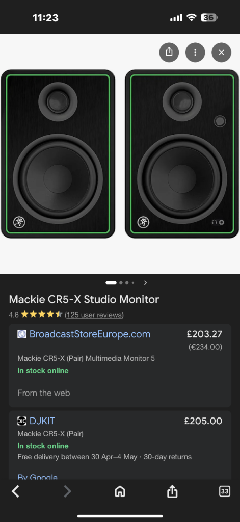 Mackie CR5 X   Monitor speakers 