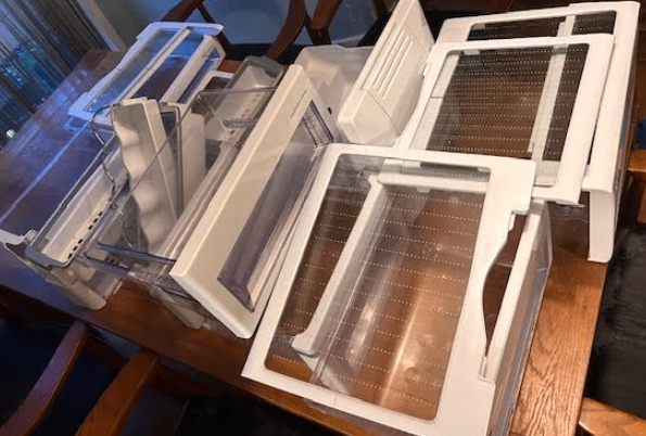 Samsung RSE8JPUS Fridge Freezer Parts - Drawers, Shelves and Pockets.