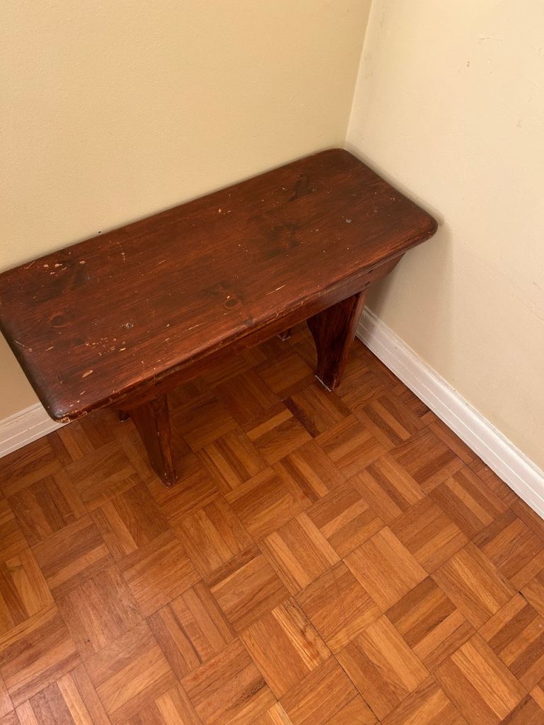 Reclaimed wood dining table and benches 