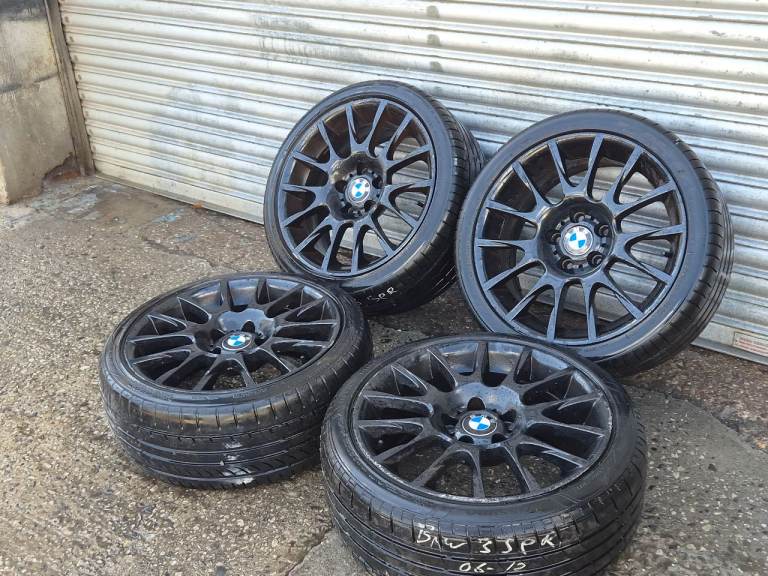 🌟Genuine Bmw Style 216 18 inch staggered 5x120 alloy wheels with TYRES 6M++