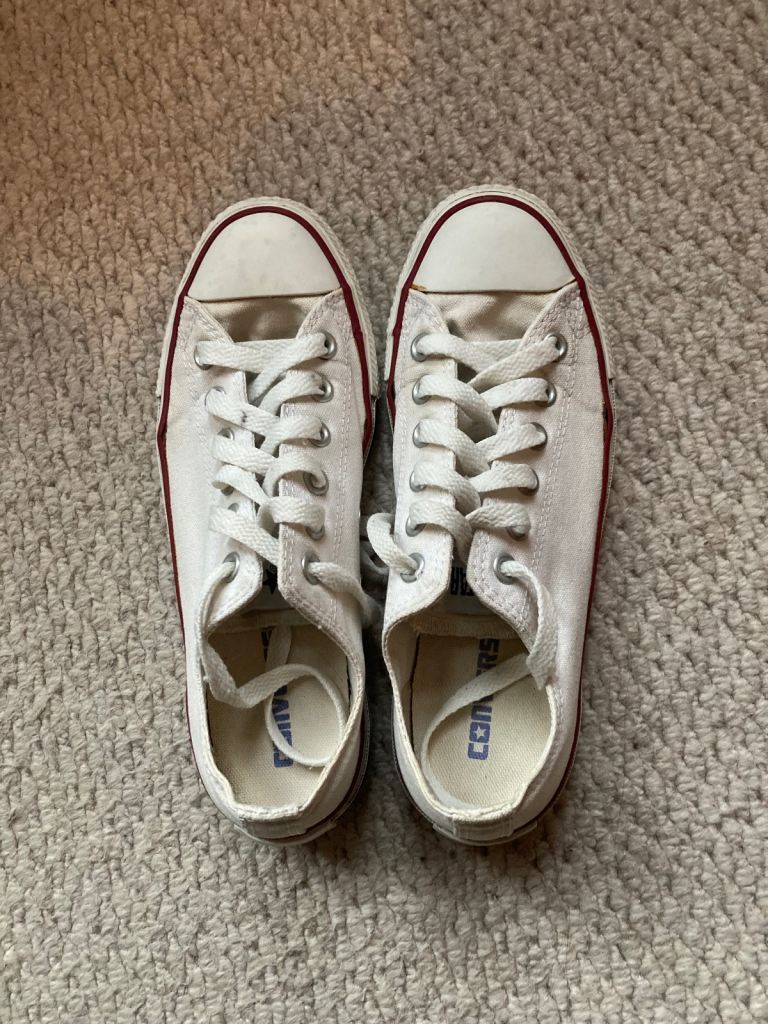 Converse white trainers size 5.5