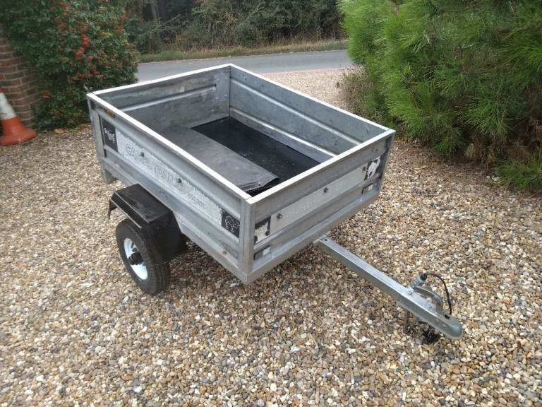 Galvanised tipping car trailer 