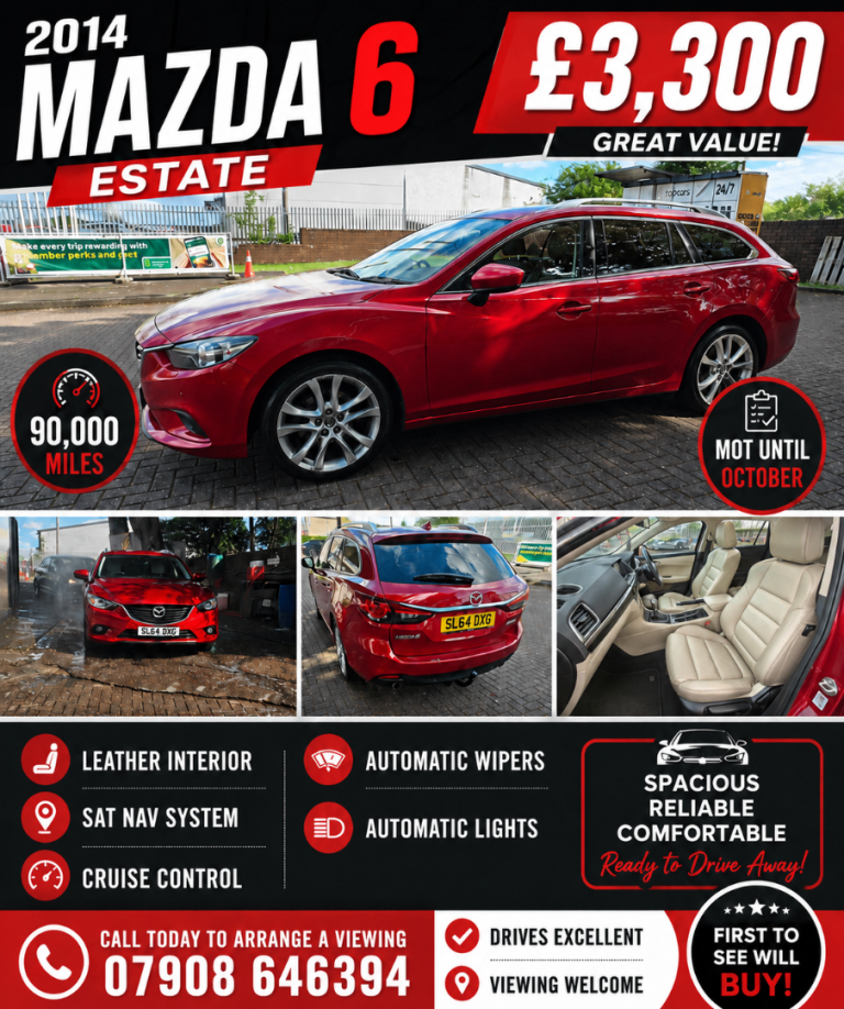 Mazda, 6, Estate, 2014, Manual, 2191 (cc), 5 doors