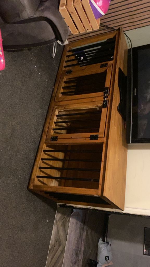 Large wooden dog cage