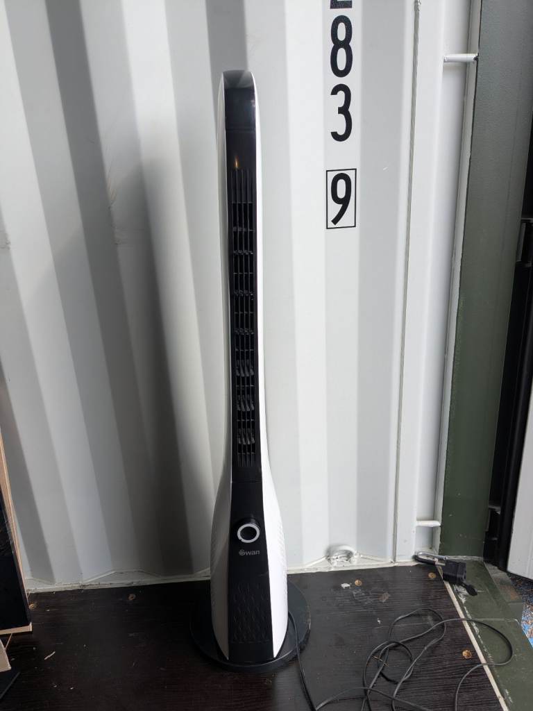 Sharp White Tower Fan - Good Condition