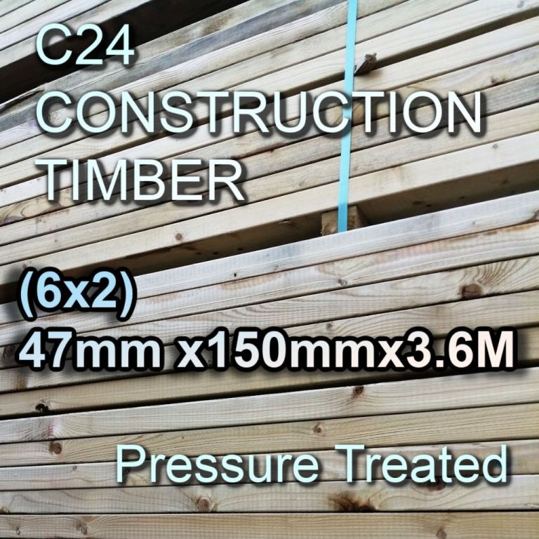 C24 TREATED TIMBER 6X2 in 3.6M