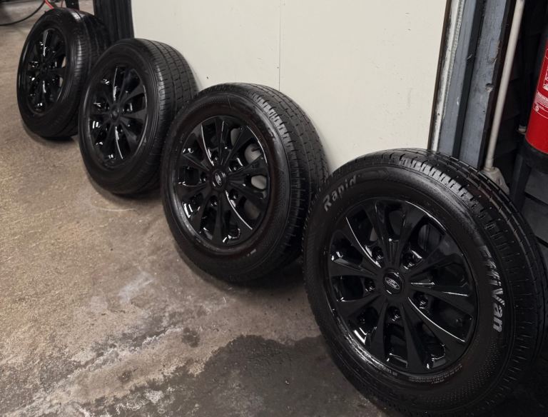 4 Genuine 16” Ford Transit Custom gloss black alloy wheels and  tyres 5x160