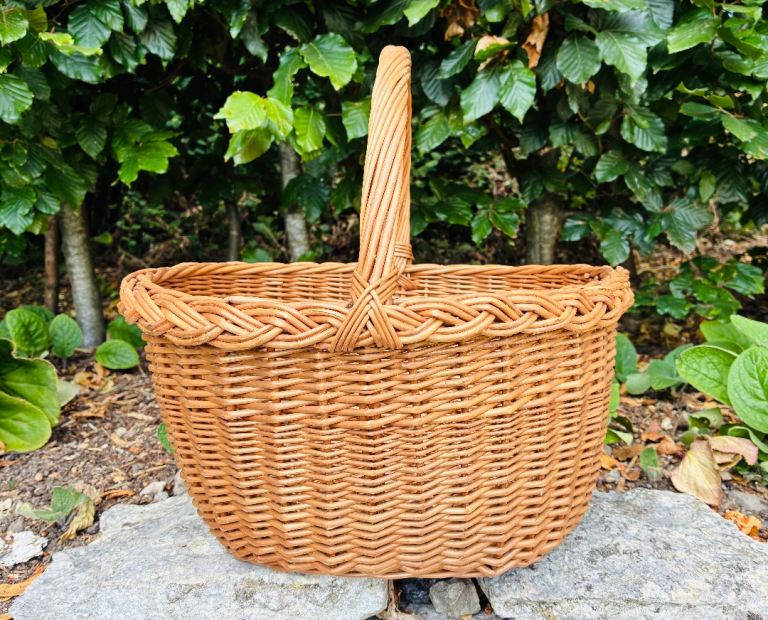 Quality Cane Basket for Picnics, Display or Shopping