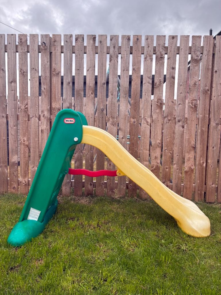 Little Tikes Kids Slide – Green and Yellow, Good Condition