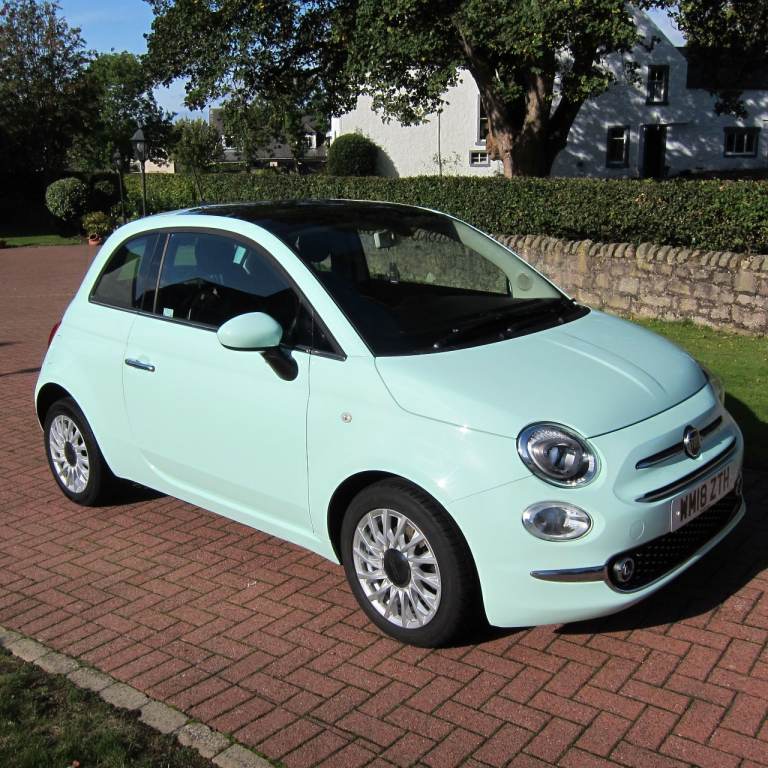 image for Fiat 500 1.2 Lounge 2018 in smooth mint Manual, 1242 (cc), 3 doors