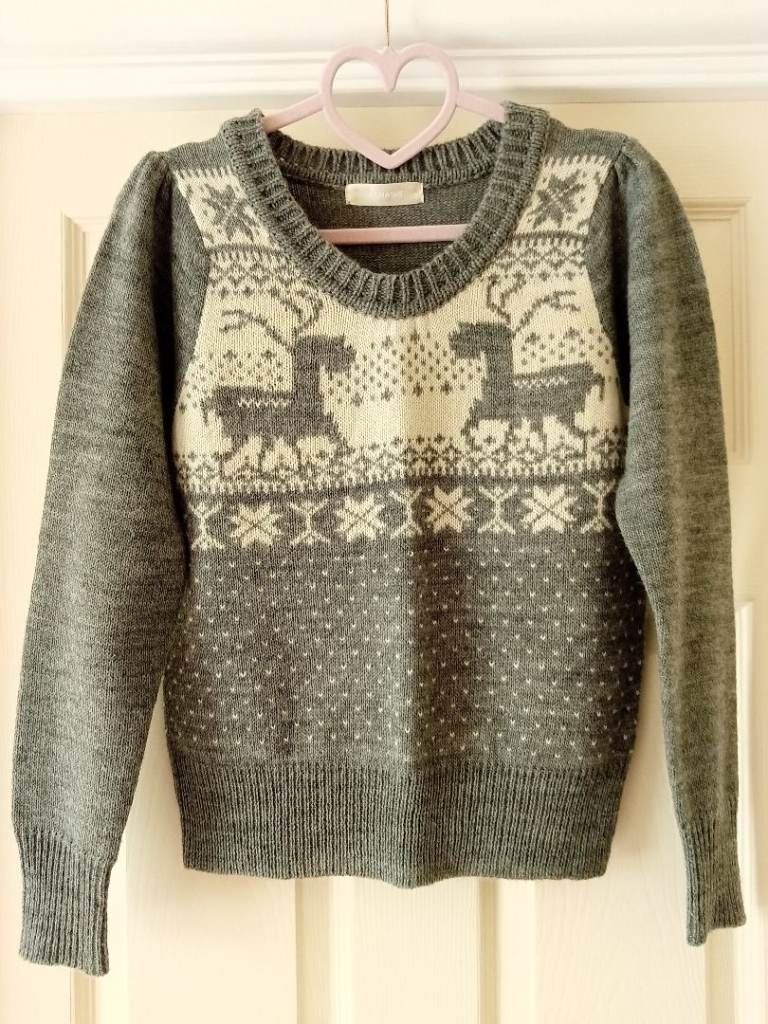 Grey and cream jumper