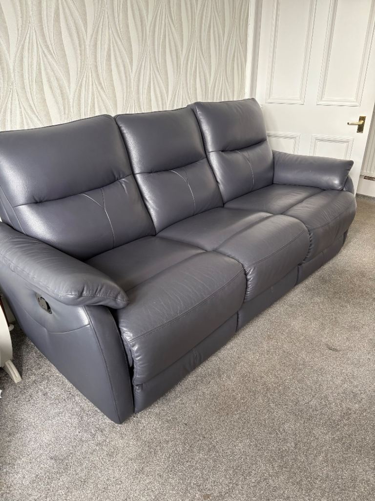 3 + 2 seater leather recliner sofas 