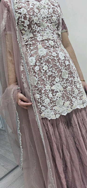 Indian Pakistani Party Wedding designer style sharara suit size smal 