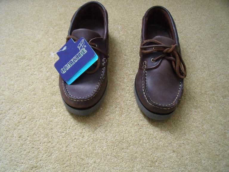 New Brown Quayside Leather Yachting / Boat Shoes Size 36