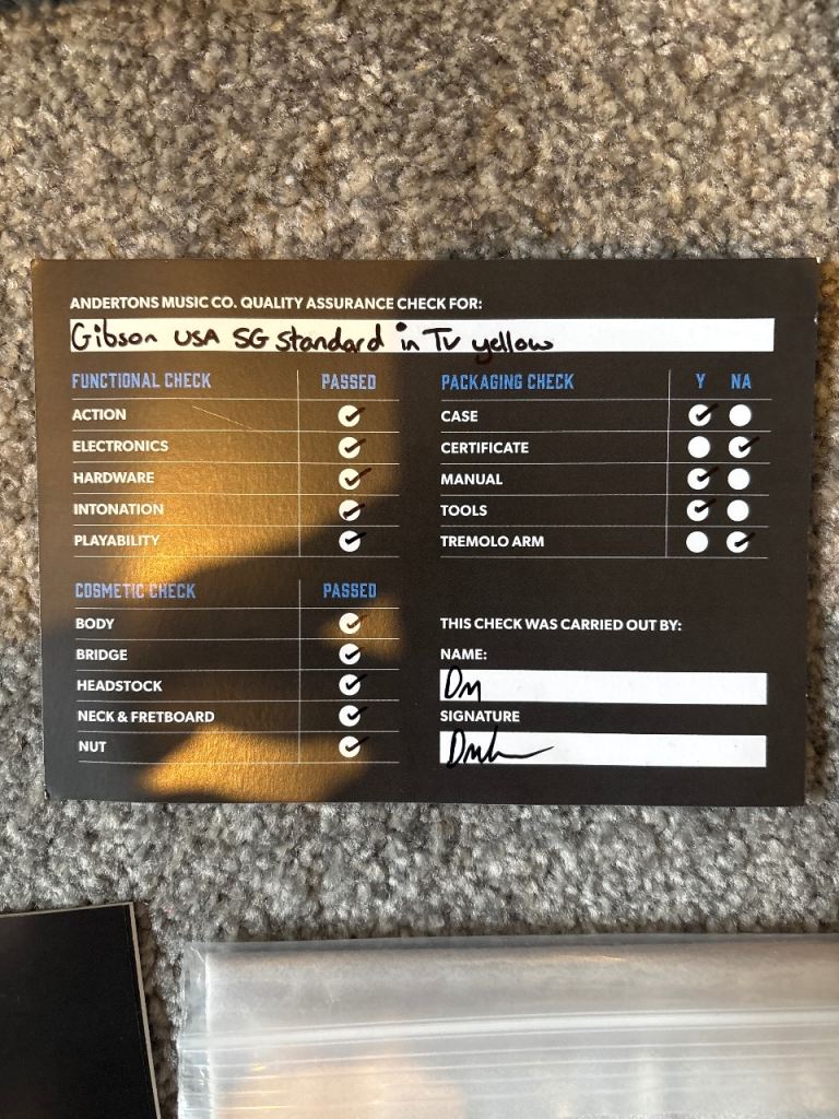 Gibson SG standard TV Yellow