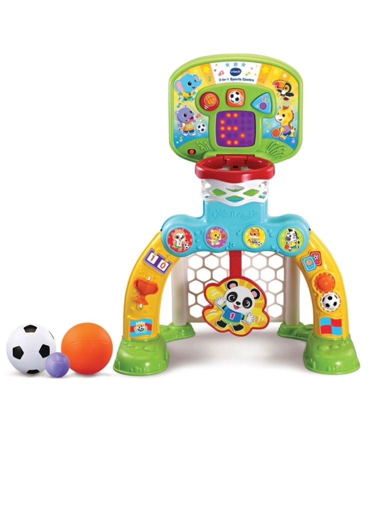 V tech basketball goal sport center, football and dartboard 