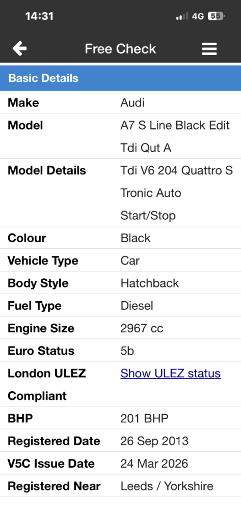 Audi, A7, Hatchback, 2013, Semi-Auto, 2967 (cc), 5 doors