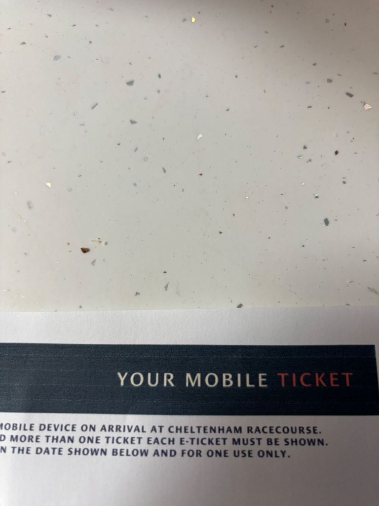 Cheltenham race ticket 