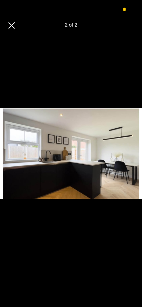 Matt black dimmable LED Pendant Light.