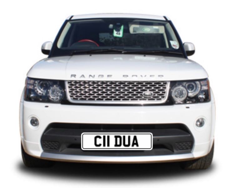 C11 DUA CH DUA CHAUDREY DUA PRIVATE CHERISHED NUMBER PLATE
