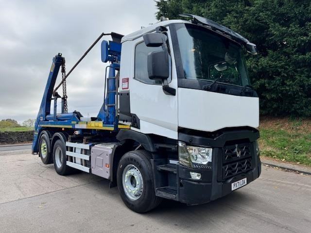 2021 71 Renault C460 E6 6x2 Hyva extending arm skip loader sheet drawbar hitch 