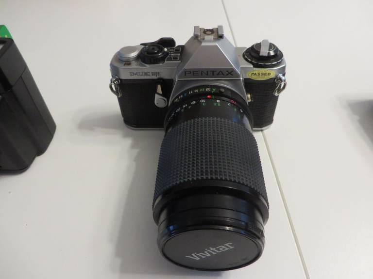 35mm Pentax ME super with telescopic lens's  & camera bag