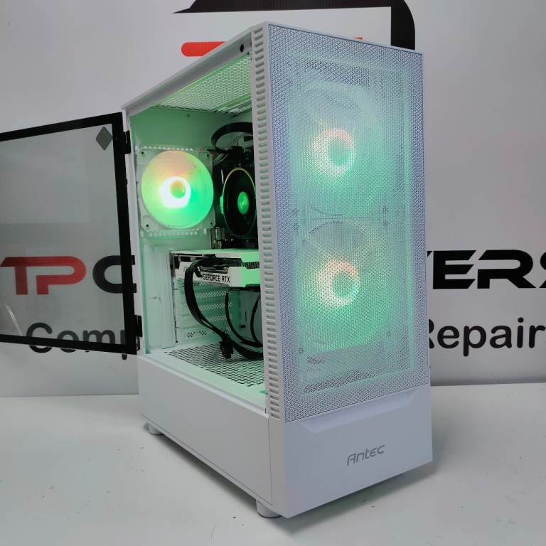 Custom Built White Gaming Computer PC Desktop | AMD Ryzen | 16GB RAM | RTX 3050