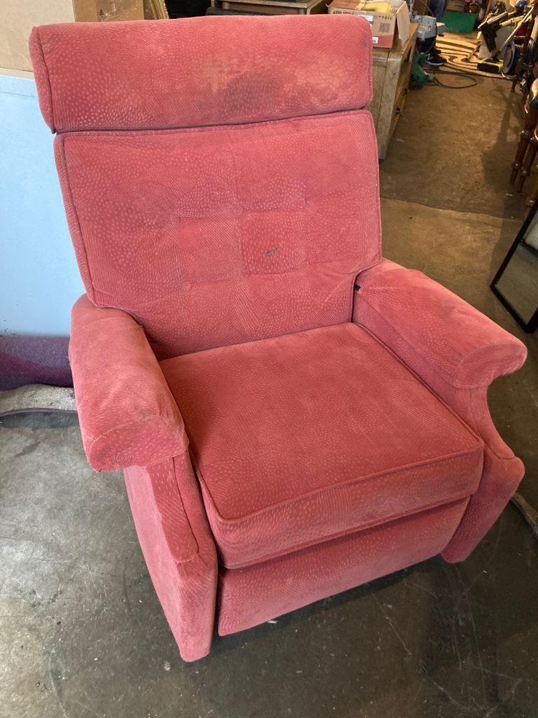 Fabric reclining armchair 