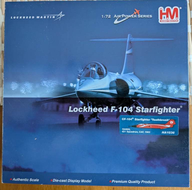 Rare Hobby Master HA1036 CF-104 Starfighter Toothbrush 104805 Squadron CAF 1983 BNIB