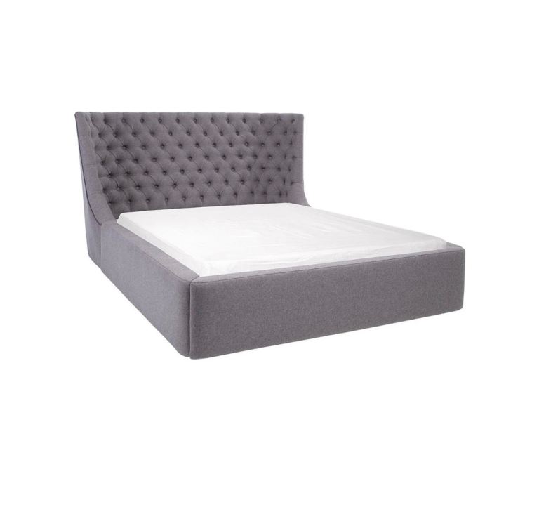 Dwell Grey Cavendish II Velvet SuperkingStorage Bed
