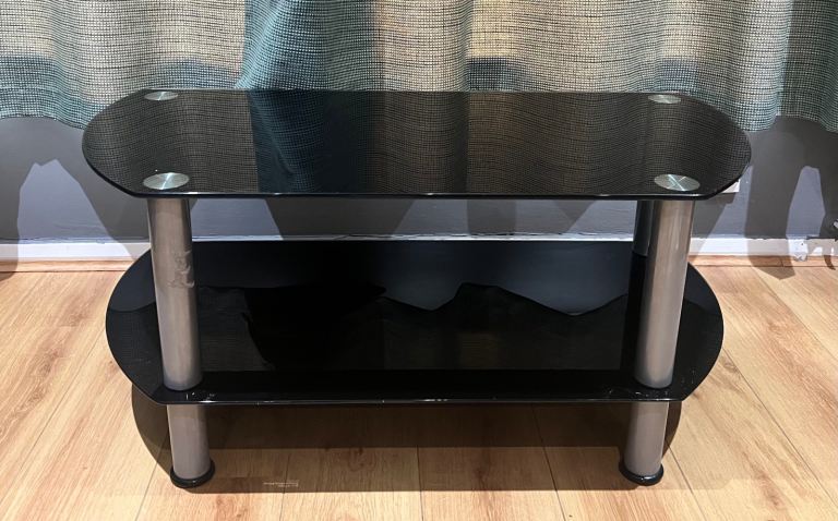 Two Tier Glass TV Cabinet Media Cabinet Coffee Table