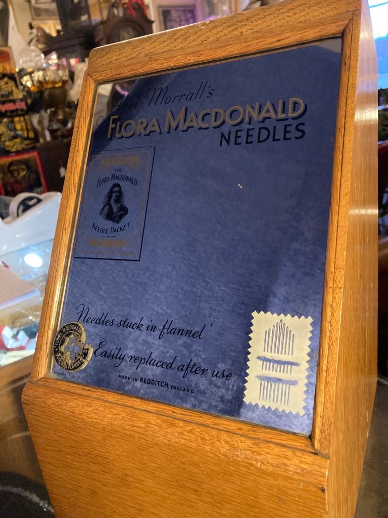 Flora MacDonald Haberdashery Sewing Needle Dispenser Counter Top Cabinet.
