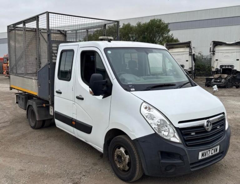 2017/17 VAUXHALL MOVANO CREWCAB TWIN WHEEL TIPPER DIRECT COUNCIL LOW MILES +VAT