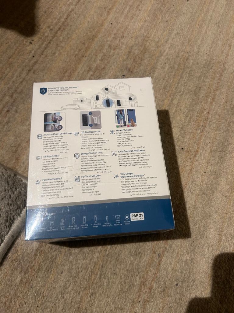 Eufy C210 Battery Video Doorbell- New
