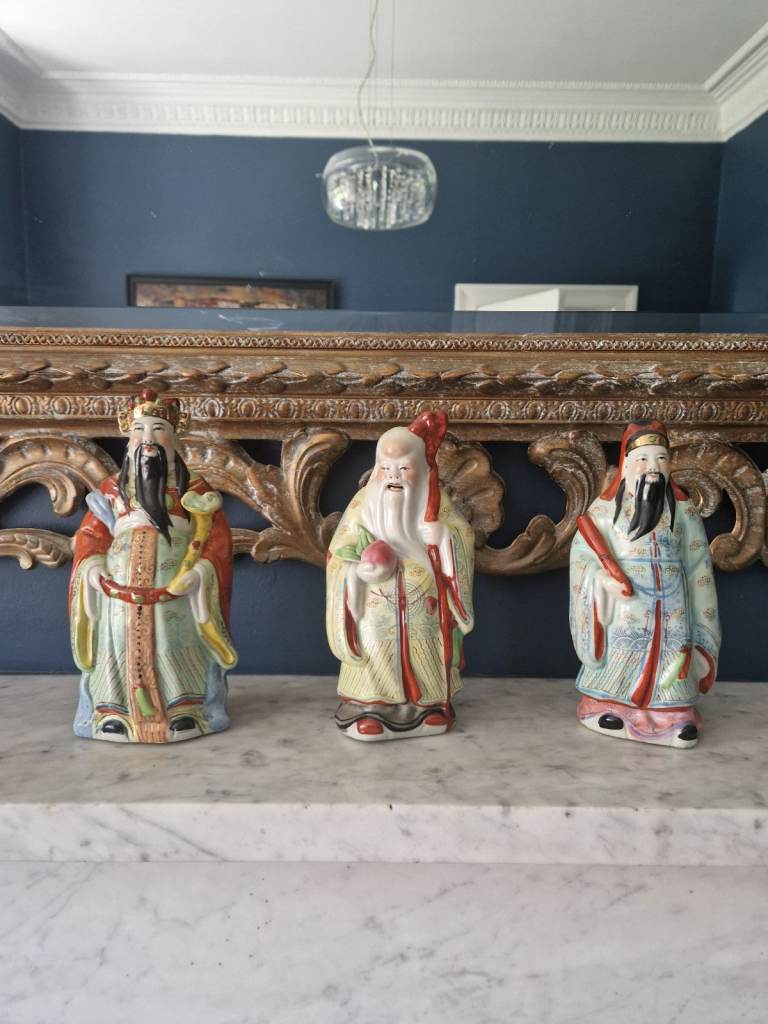 Mid Century Vintage Chinese Porcelain Gods