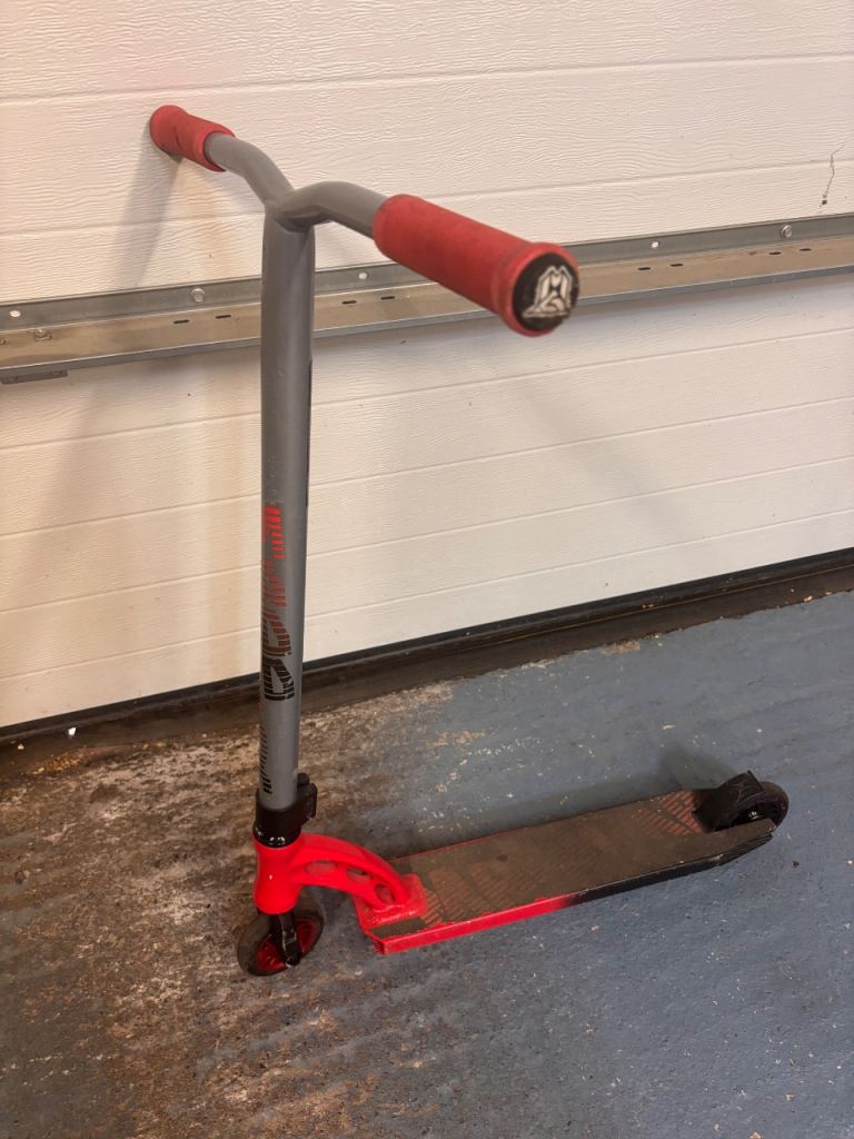 Stunt Scooter - Grey and Red, Good Condition