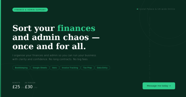 Bookkeeping & Small Business Admin Support