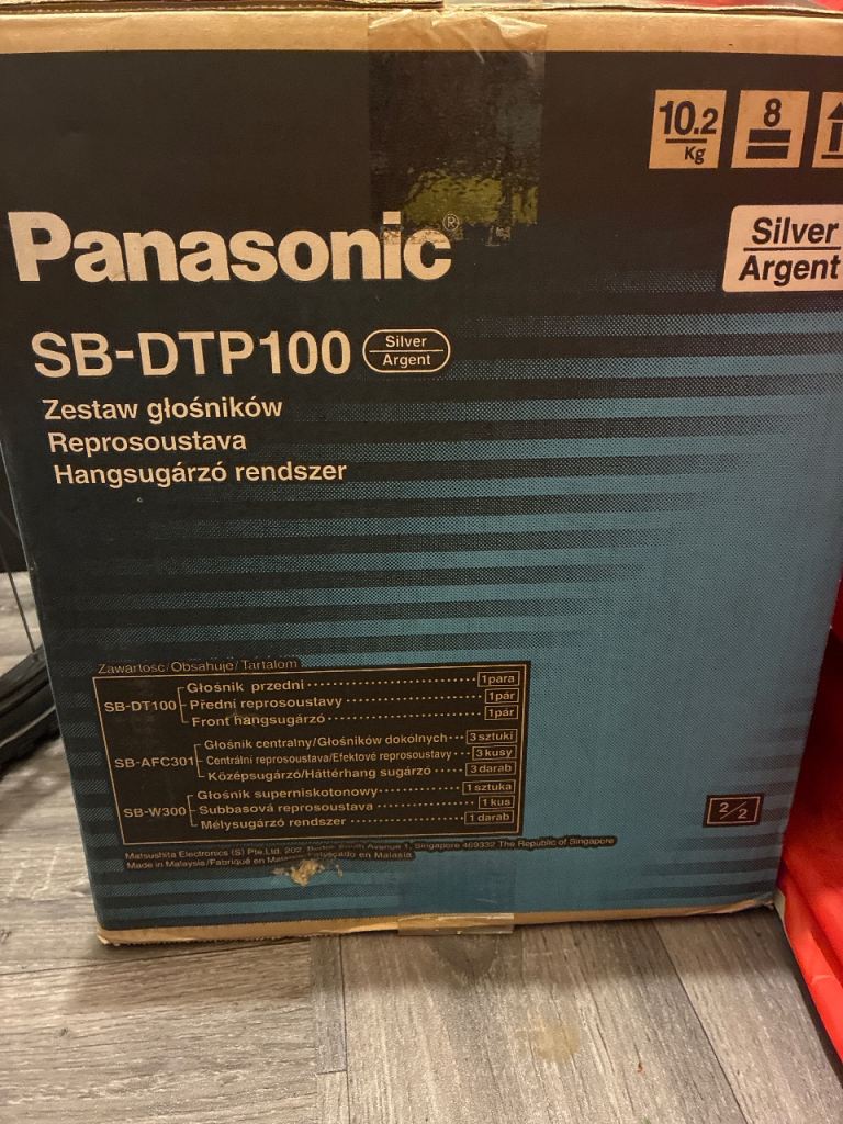 Panasonic SB-DTP100 Speakers – Silver, New in Box