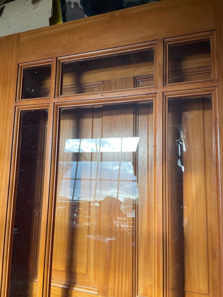 Pine doors  two doors with glass 