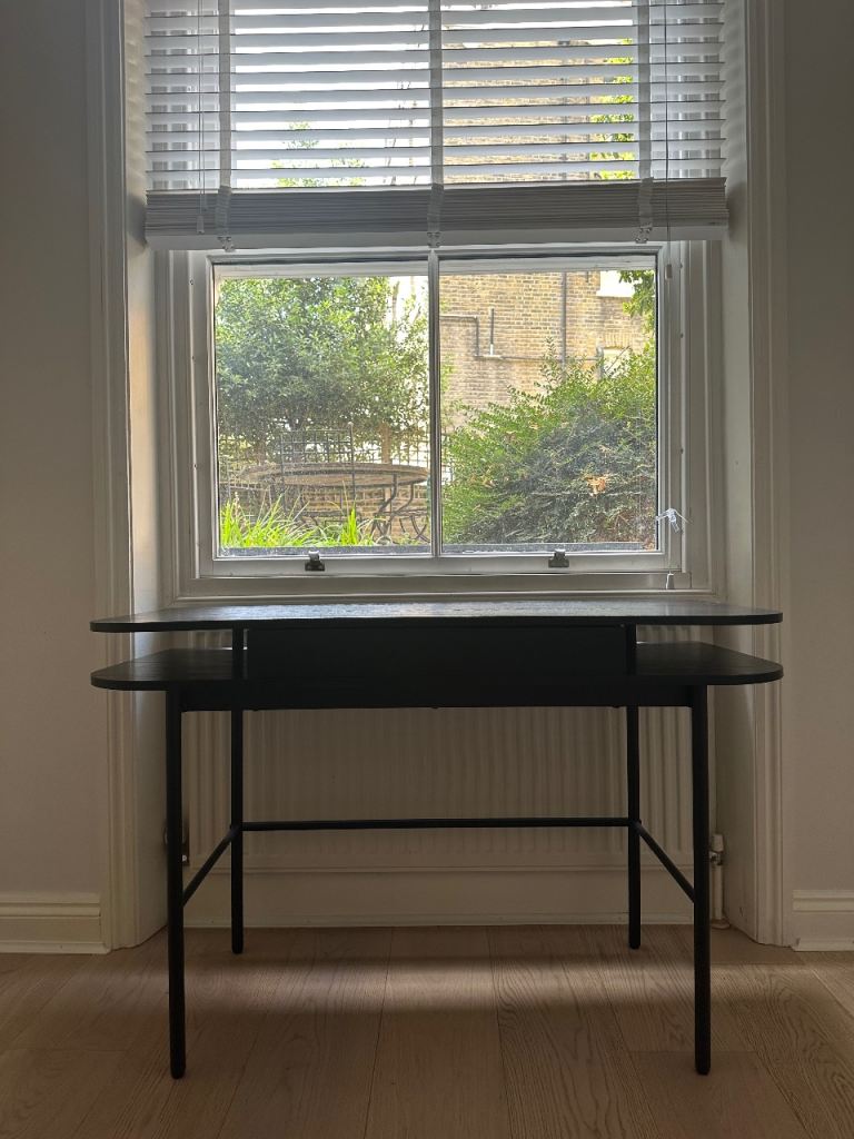 Maisons du Monde Designer Desk – Black Oak Effect with Drawer – Excellent Condition