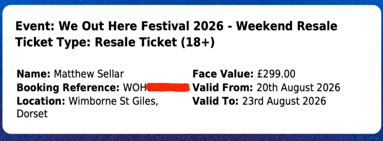 We Out Here Festival 2026 Weekend Resale Ticket (18+)