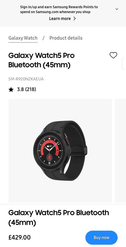 Galaxy watch 5 pro