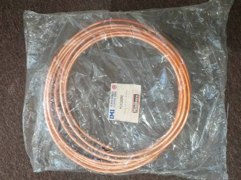 Minibore  yorkshire copper tube copper pipe  10mm 0.7 mm 10m length Brand new 