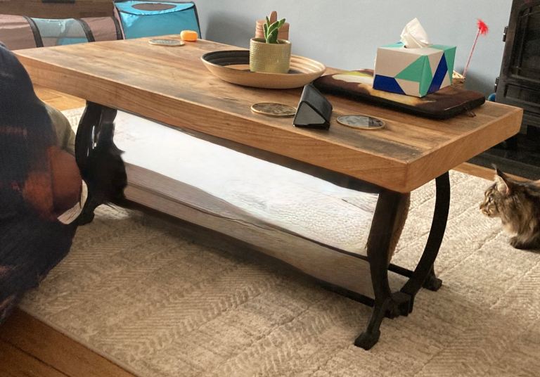Rustic Industrial Style Wood Coffee Table