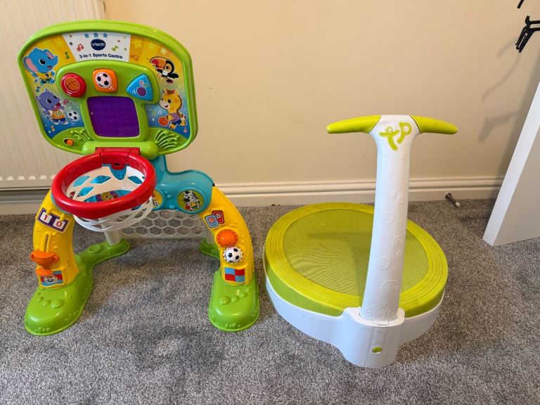 VTech 3-in-1 Sports Centre & Fisher-Price Bounce and Spin Puppy